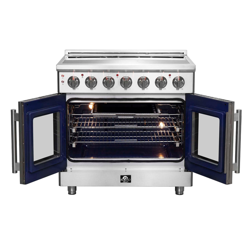 FORNO Massimo 36" Freestanding French Door Electric Range, FFSEL6955-36 FORNO