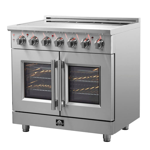 FORNO Massimo 36" Freestanding French Door Electric Range, FFSEL6955-36 FORNO