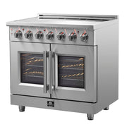FORNO Massimo 36" Freestanding French Door Electric Range, FFSEL6955-36 FORNO