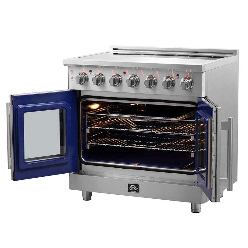 FORNO Massimo 36" Freestanding French Door Electric Range, FFSEL6955-36 FORNO