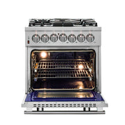 FORNO Massimo 30" Freestanding Dual Fuel Range, FFSGS6125-30 FORNO