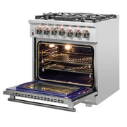 FORNO Massimo 30" Freestanding Dual Fuel Range, FFSGS6125-30 FORNO
