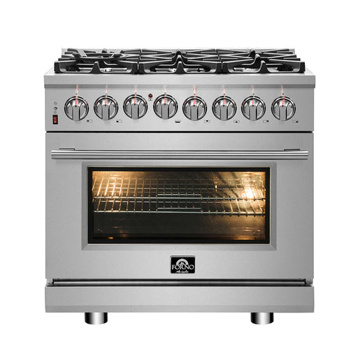 FORNO Massimo 36" Freestanding Dual Fuel Range, FFSGS6125-36, FFSGS6125-36 FORNO