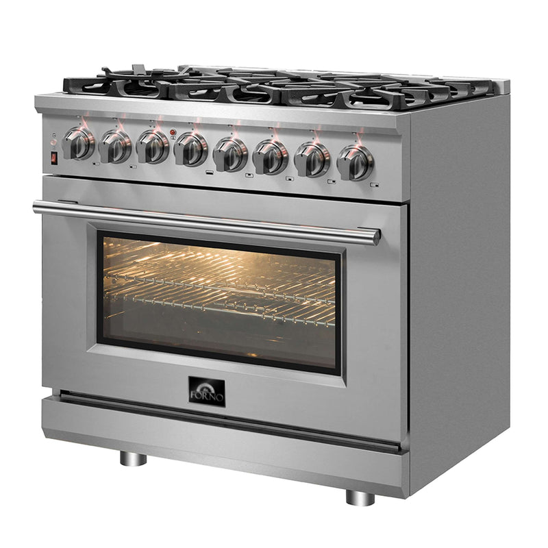 FORNO Massimo 36" Freestanding Dual Fuel Range, FFSGS6125-36, FFSGS6125-36 FORNO