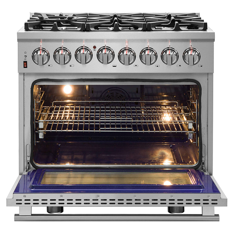 FORNO Massimo 36" Freestanding Dual Fuel Range, FFSGS6125-36, FFSGS6125-36 FORNO