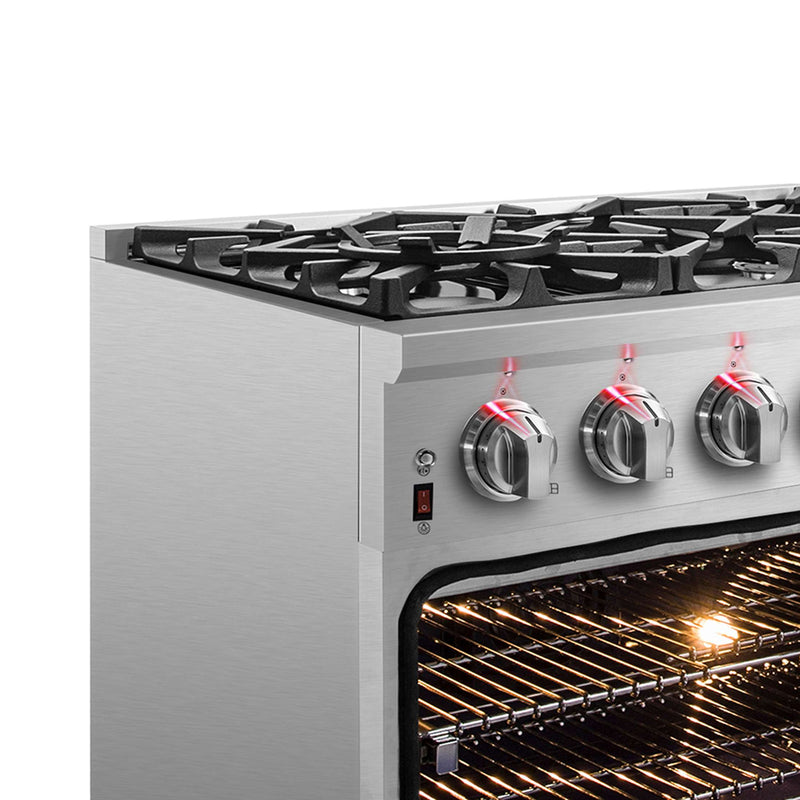 FORNO Massimo 36" Freestanding Dual Fuel Range, FFSGS6125-36, FFSGS6125-36 FORNO