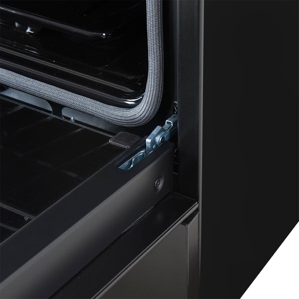 FORNO Espresso Leonardo 30" 5 cu. ft. Gas Range - Black with Antique Brass Handles (optional silver), FFSGS1116-30BLK FORNO