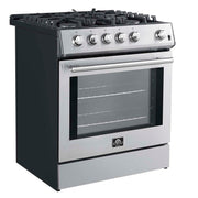 FORNO Leonardo 30" Stainless Steel Gas Range, FFSGS1116-30 FORNO