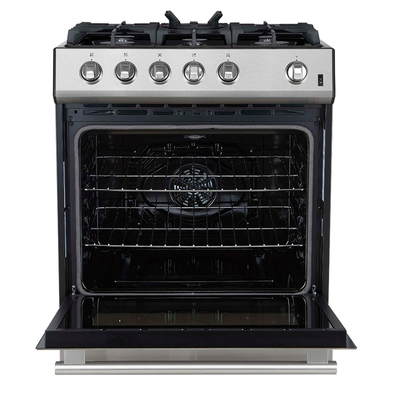 FORNO Leonardo 30" Stainless Steel Gas Range, FFSGS1116-30 FORNO