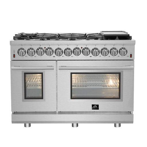 FORNO Massimo 48" Freestanding Dual Fuel Range, FFSGS6125-48 FORNO