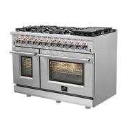 FORNO Massimo 48" Freestanding Dual Fuel Range, FFSGS6125-48 FORNO