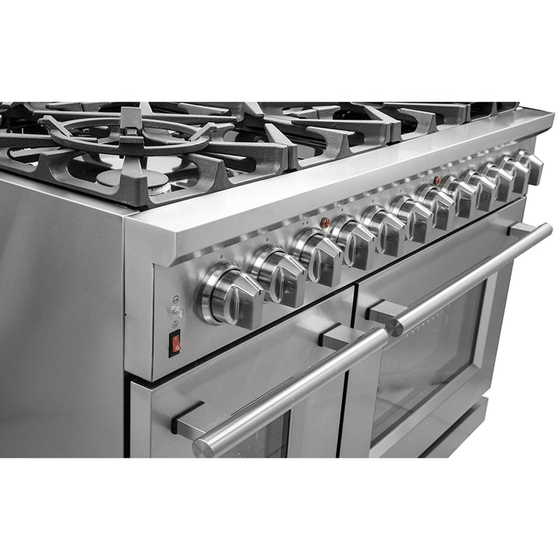 FORNO Massimo 48" Freestanding Dual Fuel Range, FFSGS6125-48 FORNO
