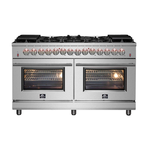 FORNO Massimo 60" Freestanding Dual Fuel Range, FFSGS6125-60 FORNO