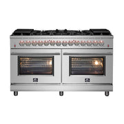 FORNO Massimo 60" Freestanding Dual Fuel Range, FFSGS6125-60 FORNO