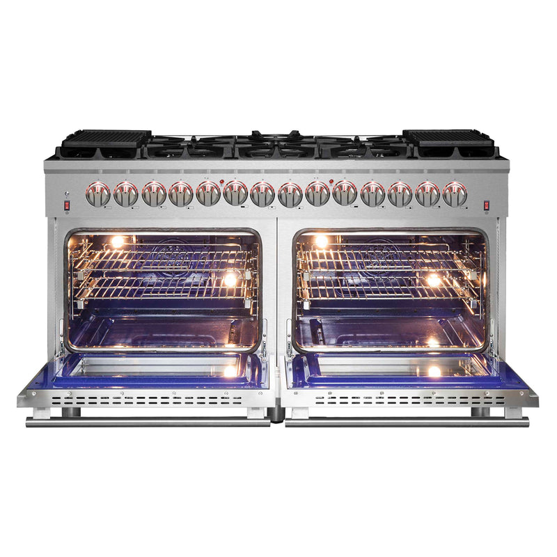 FORNO Massimo 60" Freestanding Dual Fuel Range, FFSGS6125-60 FORNO