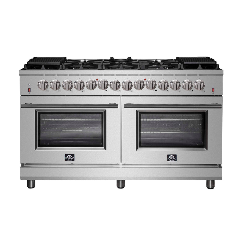 FORNO Massimo 60" Freestanding Dual Fuel Range, FFSGS6125-60 FORNO