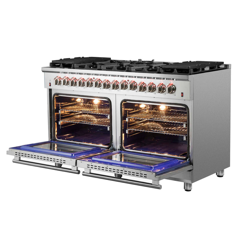 FORNO Massimo 60" Freestanding Dual Fuel Range, FFSGS6125-60 FORNO
