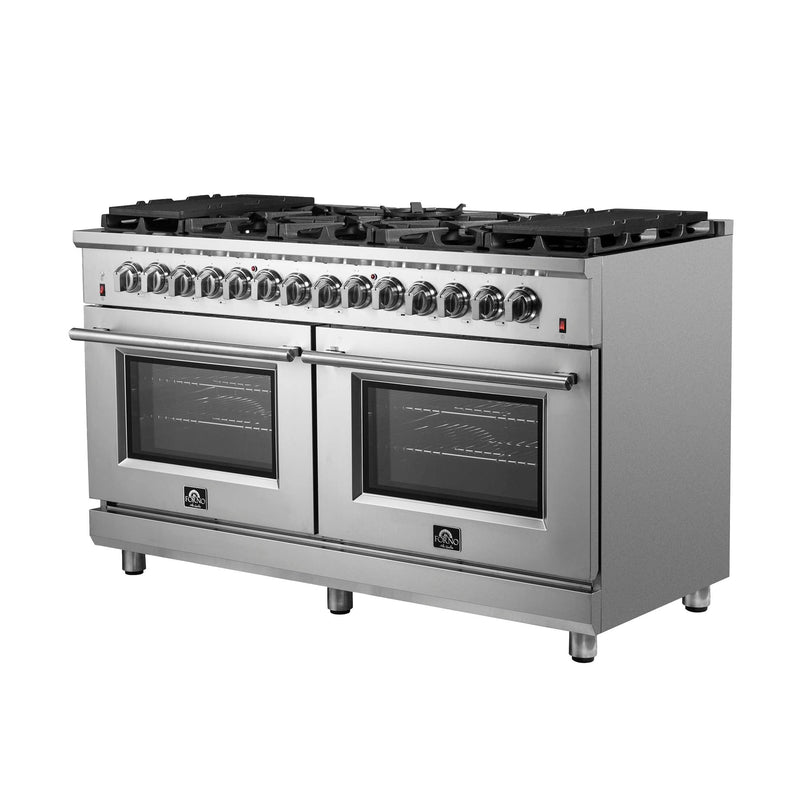 FORNO Massimo 60" Freestanding Dual Fuel Range, FFSGS6125-60 FORNO
