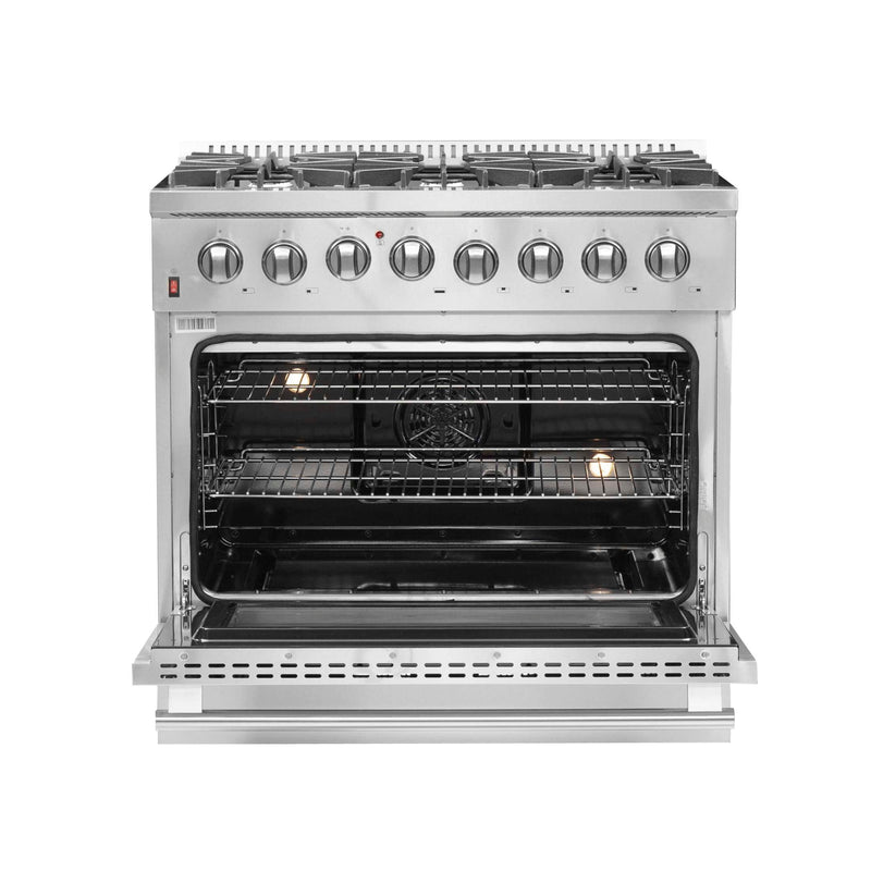 FORNO Galiano 36" Freestanding Dual Fuel Range, FFSGS6156-36 FORNO