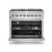 FORNO Galiano 36" Freestanding Dual Fuel Range, FFSGS6156-36 FORNO