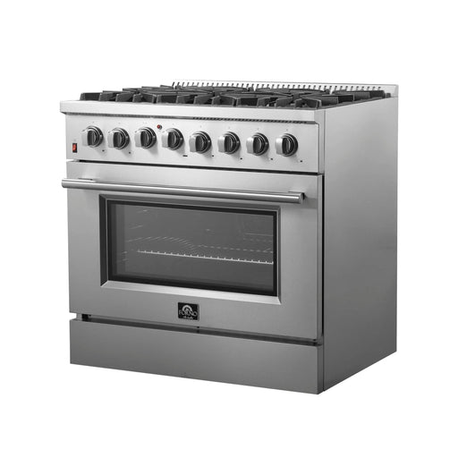 FORNO Galiano 36" Freestanding Dual Fuel Range, FFSGS6156-36 FORNO