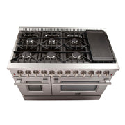 FORNO Premium 2-Piece Bundle - 48" Gas Burner, Electric Oven Range and 60" Refrigerator, FBDL-005-02CAUS FORNO