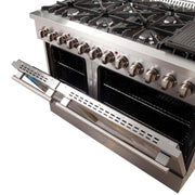 FORNO Galiano 48" Freestanding Dual Fuel Range, FFSGS6156-48 FORNO