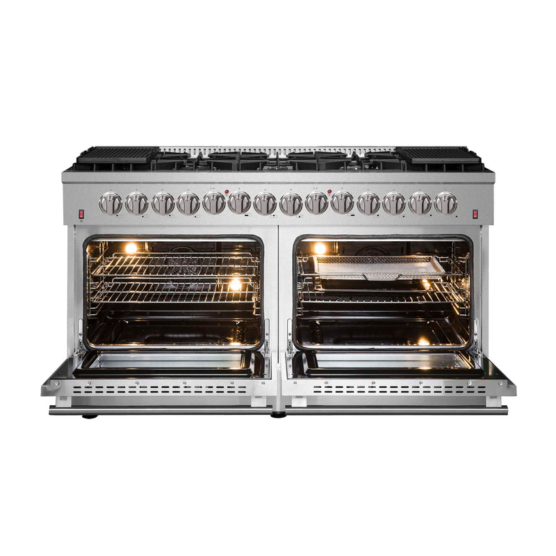 FORNO Galiano 60" Freestanding Dual Fuel Range, FFSGS6156-60 FORNO