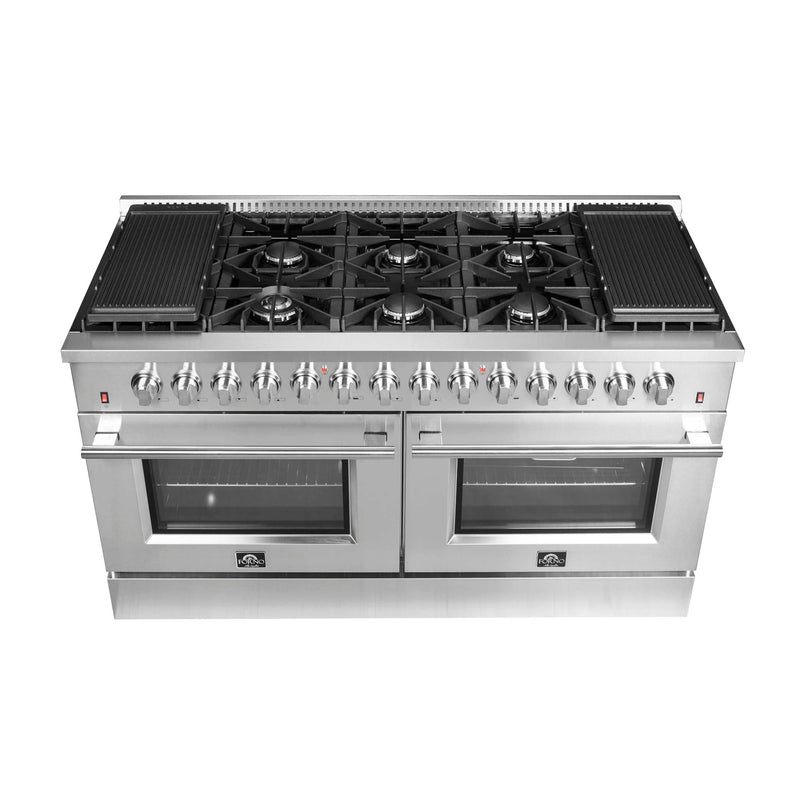 FORNO Galiano 60" Freestanding Dual Fuel Range, FFSGS6156-60 FORNO