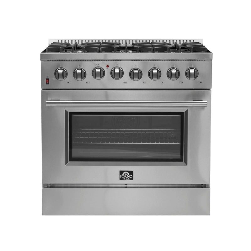 FORNO Galiano 36" Freestanding Dual Fuel Range, FFSGS6156-36 FORNO