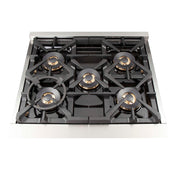 FORNO Capriasca 30" Freestanding Dual Fuel Range, FFSGS6187-30 FORNO
