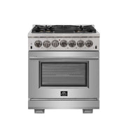 FORNO Capriasca 30" Freestanding Dual Fuel Range, FFSGS6187-30 FORNO