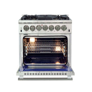 FORNO Capriasca 30" Freestanding Dual Fuel Range, FFSGS6187-30 FORNO