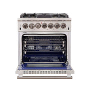 FORNO Capriasca 30" Freestanding Dual Fuel Range, FFSGS6187-30 FORNO