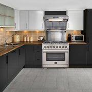 FORNO Capriasca 36" Freestanding Dual Fuel Range, FFSGS6187-36 FORNO