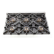FORNO Capriasca 36" Freestanding Dual Fuel Range, FFSGS6187-36 FORNO