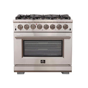 FORNO Capriasca 36" Freestanding Dual Fuel Range, FFSGS6187-36 FORNO