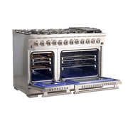 FORNO Capriasca 48" Freestanding Dual Fuel Range, FFSGS6187-48 FORNO