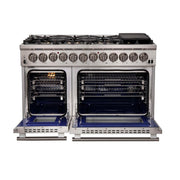 FORNO Capriasca 48" Freestanding Dual Fuel Range, FFSGS6187-48 FORNO
