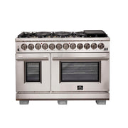FORNO Capriasca 48" Freestanding Dual Fuel Range, FFSGS6187-48 FORNO