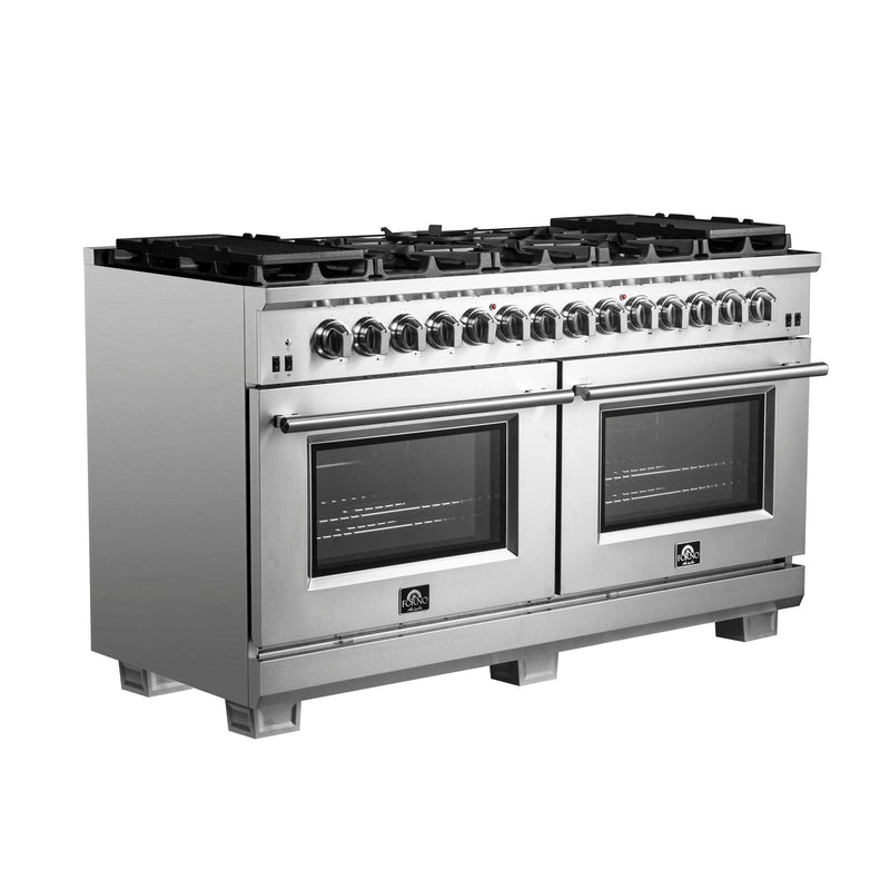 FORNO Capriasca 60" Freestanding Dual Fuel Range, FFSGS6187-60 FORNO