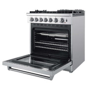 FORNO Lazio 30" Freestanding Dual Fuel Range, FFSGS6196-30 FORNO