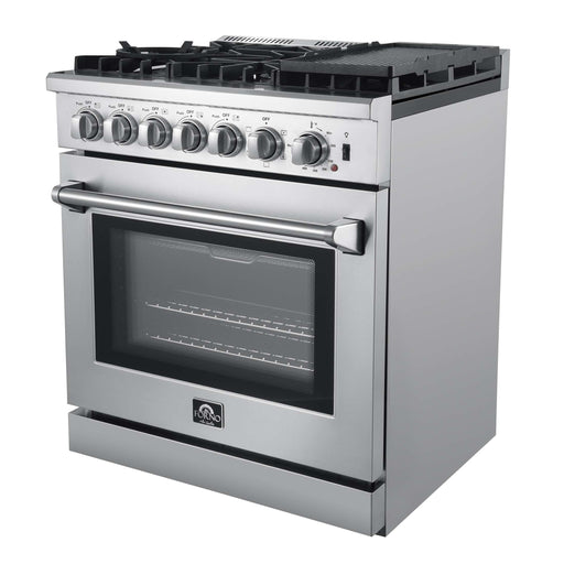 FORNO Lazio 30" Freestanding Dual Fuel Range, FFSGS6196-30 FORNO