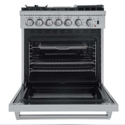 FORNO Lazio 30" Freestanding Dual Fuel Range, FFSGS6196-30 FORNO