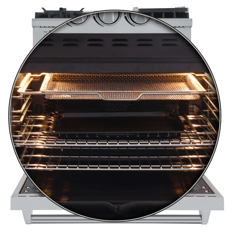 FORNO Lazio 30" Freestanding Dual Fuel Range, FFSGS6196-30 FORNO