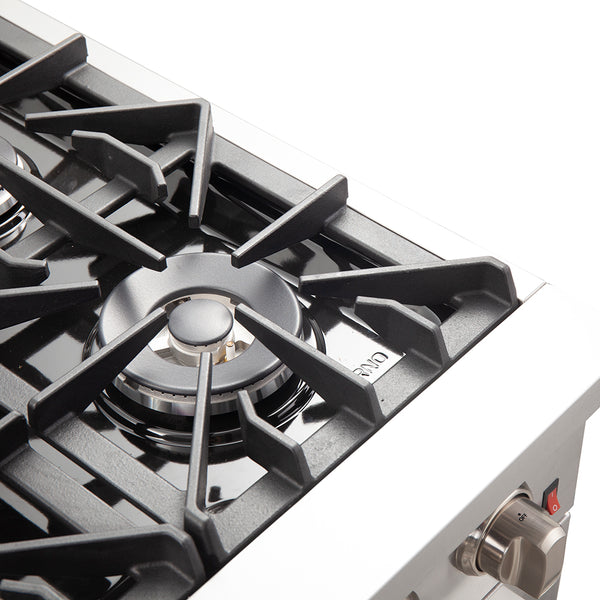 FORNO Galiano 36" Freestanding Gas Range with 6 Italian Burners in Stainless Steel, FFSGS6244-36 FORNO