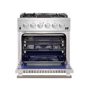 FORNO Capriasca 30" Freestanding Gas Range, FFSGS6260-30 FORNO