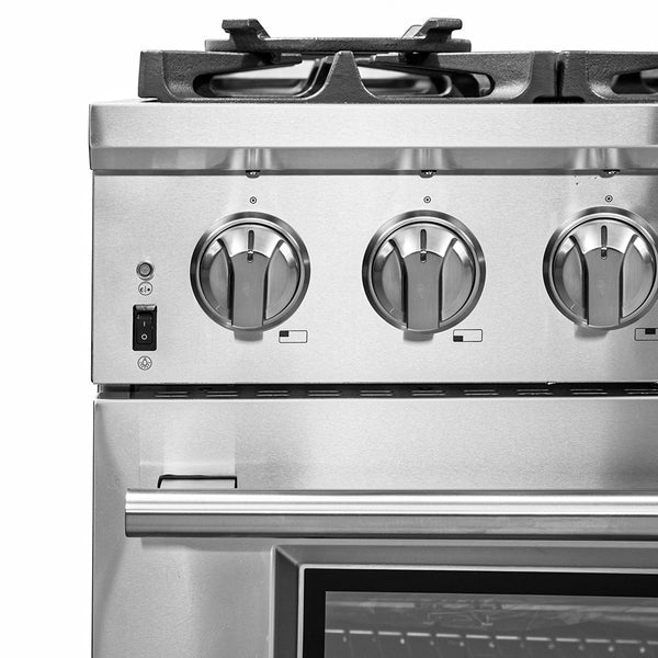 FORNO Capriasca 36" 5.36 cu. ft. Gas Range with 6 Italian Burners, Stainless Steel- FFSGS6260-36 FORNO