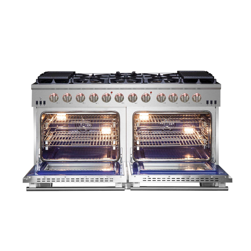 FORNO Capriasca 60" Freestanding Gas Range, FFSGS6260-60 FORNO