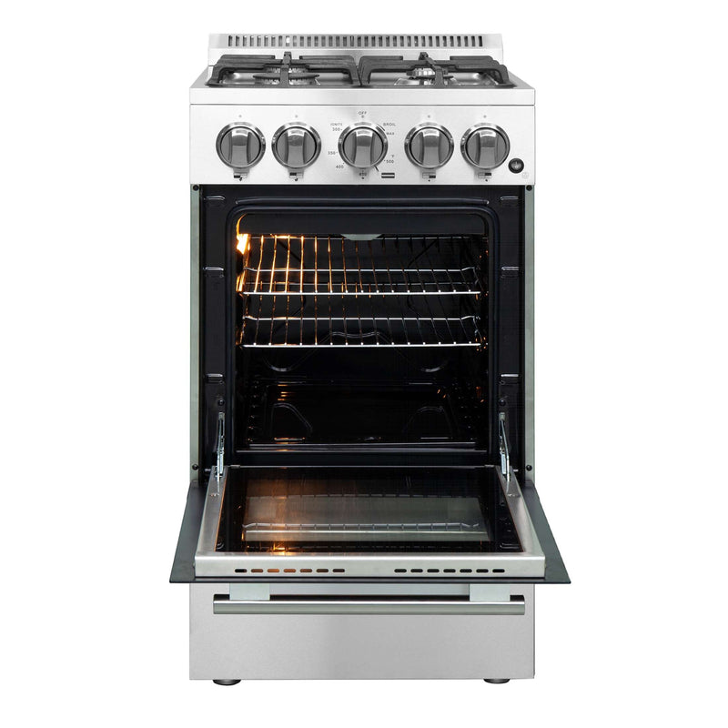 FORNO Lamazze 20" Freestanding Gas Range, FFSGS6265-20 FORNO